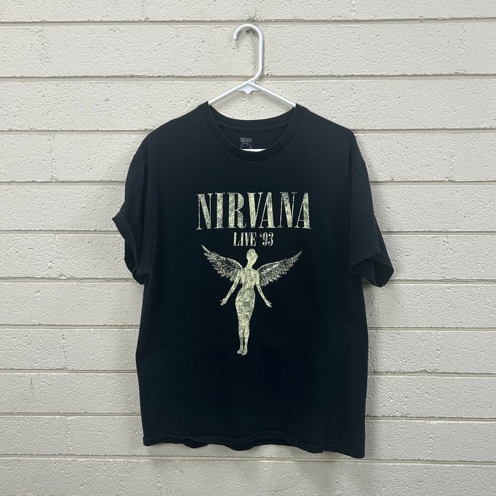 Nirvana Black Band Tee size L